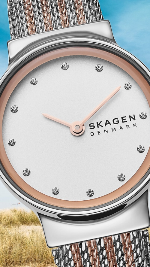 Skagen freja two tone watch on sale