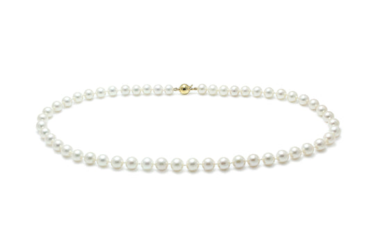 Freshwater Pearl Necklace - Gold - NCRPRW7.5