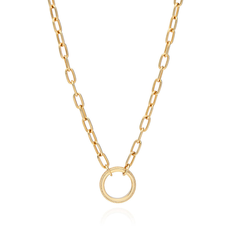 Open Chain Necklace - Gold - NK10310-GLD