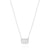 Small Black Onyx Rectangle Necklace - Silver - NK10363-SBONX
