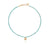 Delicate Beaded Turquoise Circle Pendant - Gold - NK10492-GTQ