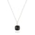 Medium Hypersthene Cushion Pendant Necklace - Silver - NK10531-SHYM