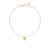 Pearl Circle Pendant Necklace - Gold - NK10534-GPL