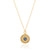 Dotted Dumortierite Pendant Necklace - Gold - NK10650-GDD