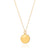 Dotted Dumortierite Pendant Necklace - Gold - NK10650-GDD