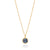 Dumortierite Round Pendant Necklace - Gold - NK10652-GDD