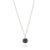 Dumortierite Round Pendant Necklace - Silver - NK10652-SLV