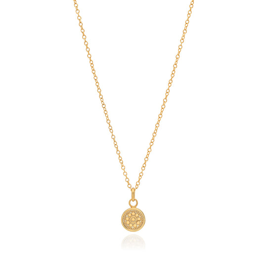 Artista Small Circle Pendant - Gold - NK10720-GLD