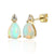 Pear Shaped Opal Earrings - 18ct Yellow Gold