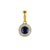 Sapphire & Diamond Cluster Pendant - 9ct Yellow Gold - NTP409SD-9YG