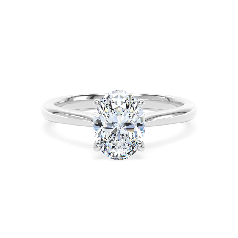 Platinum Oval Cut Laboratory Grown Diamond Engagement Ring - 1.57ct