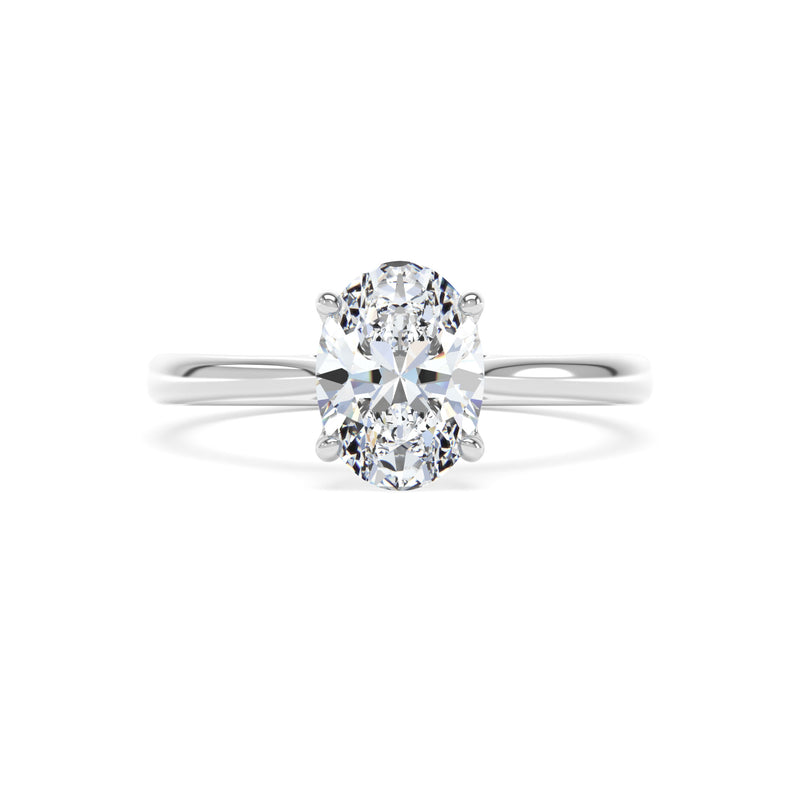 Platinum Oval Cut Laboratory Grown Diamond Engagement Ring - 1.57ct