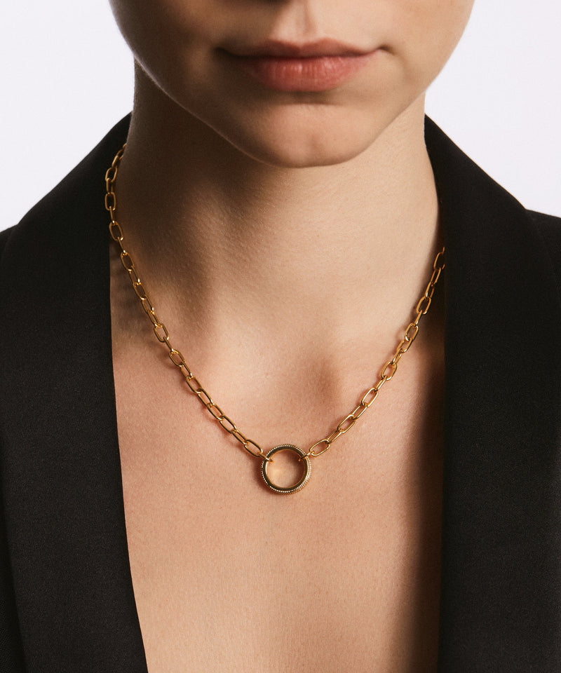 Open Chain Necklace - Gold - NK10310-GLD