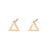 Open Triangle Stud Earrings - Gold - SPESGS33