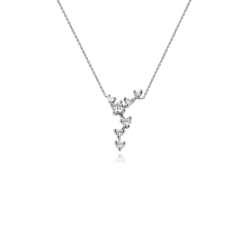 Diamond Blossom Pendant, 0.24ct - 18ct White Gold