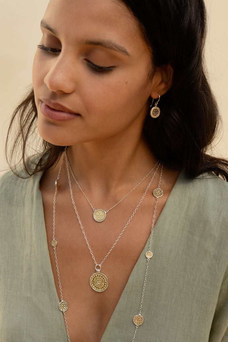 Classic Circle Drop Earrings - Gold - 1286-EGG-GLD