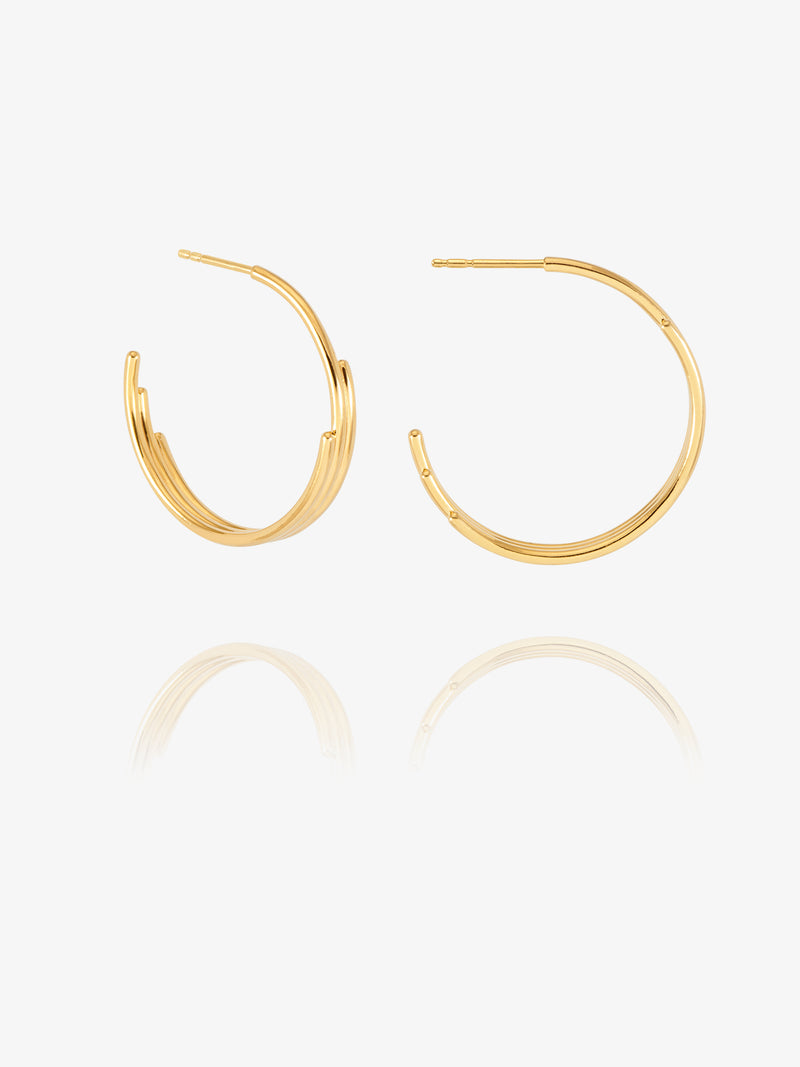Large Evolve Hoop Earrings - Gold - PME01GP