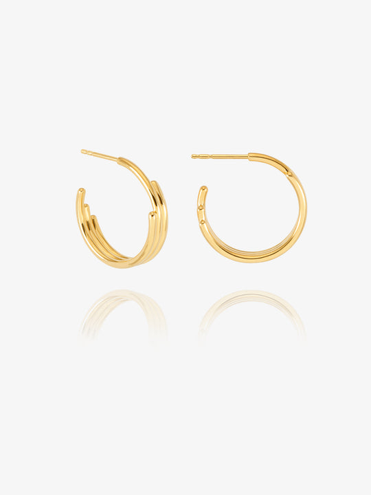 Medium Evolve Hoop Earrings - Gold - PME02GP