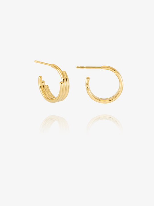 Small Evolve Hoop Earrings - Gold - PME03GP