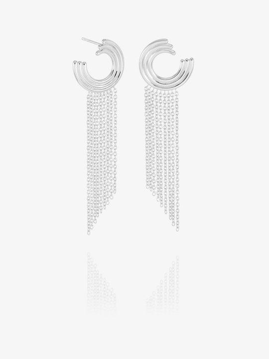 Evolve Chandelier Drop Earrings - Silver - PME14S