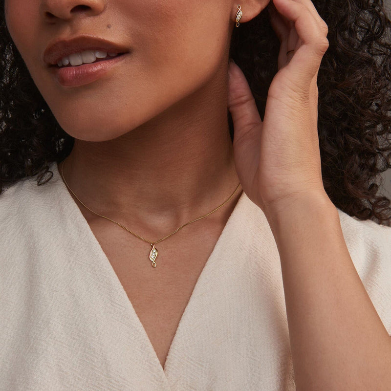 Past Present Future Diamond Pendant - 9ct Gold - PPFP