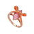 Amelia Bow Ring, Coral & Pink - Rose Gold - AS22TRR10