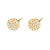 Pave Circle Stud Earrings - Gold - SPESGS28-PV