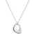 Pebble Drop CZ Pendant Necklace - Silver