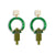 Petite Art Deco Chandelier Earrings - Green - 24EPADCg
