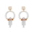 Petite Art Deco Chandelier Earrings - White - 24EPADCw