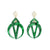 Petite Crescent Hoop Earrings - Green - 24EPCHfg