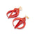 Petite Crescent Hoop Earrings - Sienna Red - 24EPCHr