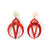 Petite Crescent Hoop Earrings - Sienna Red - 24EPCHr