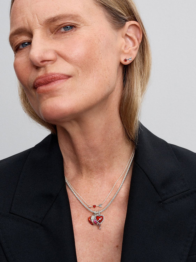 Pandora Moments Studded Chain Necklace - Sterling Silver - 392451C00-45