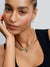 Asymmetrical Heart Hoop Earrings - 14ct Gold Plated - 268307C00