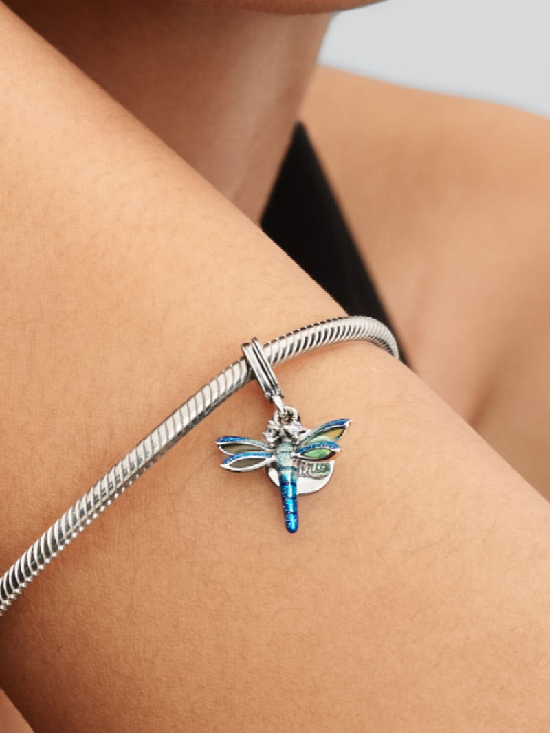 Dragonfly Double Dangle Charm - Sterling Silver - 793745C01