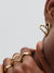 Organically Shaped Heart Hoop Earrings - 14ct Gold Plated - 263807C00