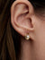 Organically Shaped Oval & Treated Freshwater Cultured Pearl Stud Earrings - 14ct Gold Plated - 263295C01