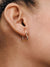 Asymmetrical Heart Hoop Earrings - 14ct Gold Plated - 268307C00