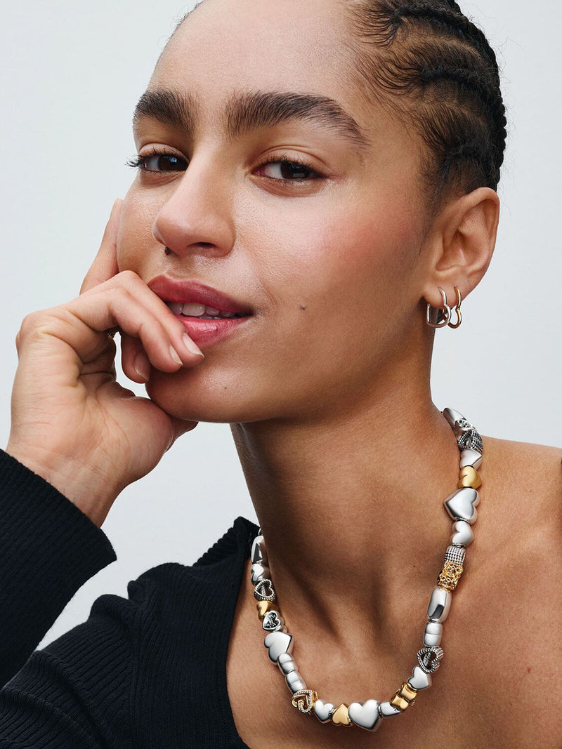 Sparkling Entwined Hearts Charm - Sterling Silver - 799270C01