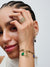 Pyramid Studded Ring - 14ct Gold Plated - 162800C01