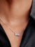 Sparkling Bow Necklace - Sterling Silver - 393509C01-45