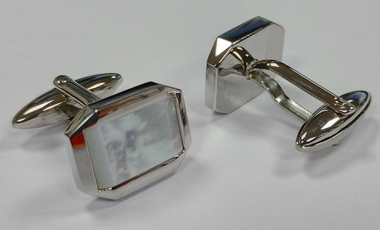 Stainless Steel Mother Of Pearl Cufflinks - QC-286
