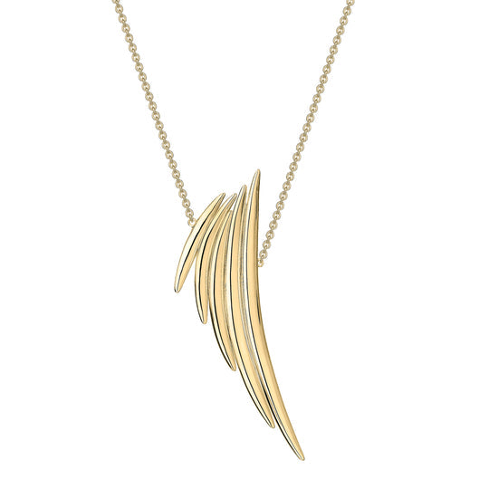 Quill Drop Pendant - Yellow Gold - QU044.YVNANOS