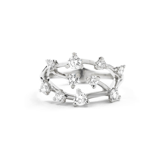 Diamond Blossom Ring, 0.75ct - 18ct White Gold