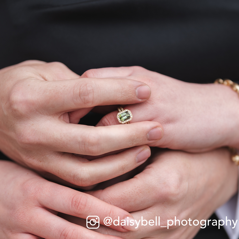 Emerald Cut Green Tourmaline Ring, 1.61ct - 18ct Yellow Gold