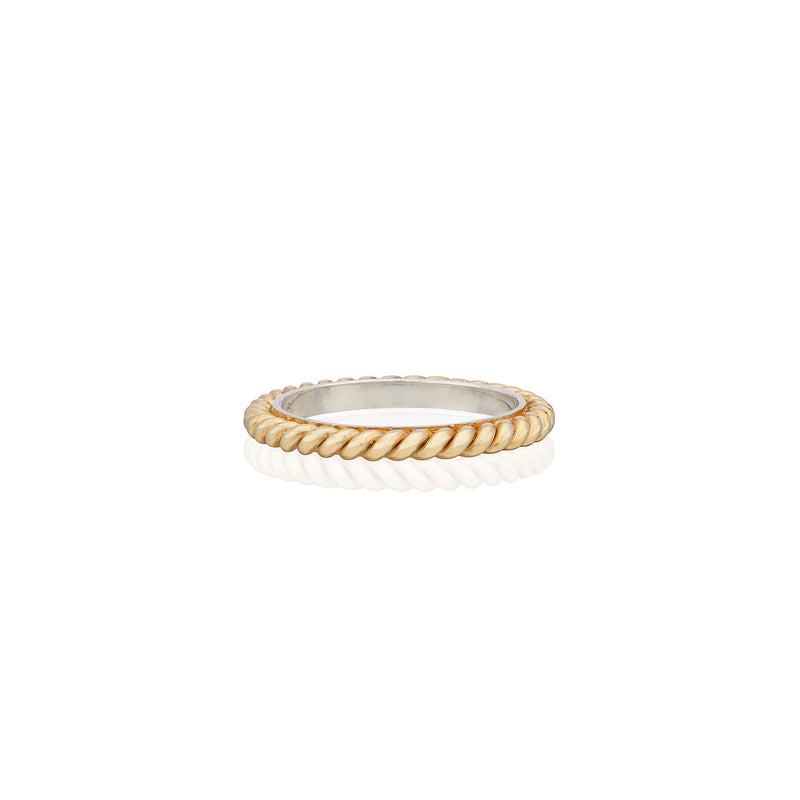 Small Twisted Ring, Size N 1/2 - Gold - RG10065-GLD