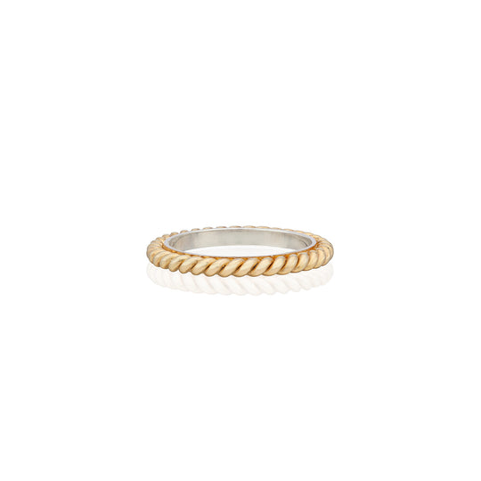 Small Twisted Ring, Size N 1/2 - Gold - RG10065-GLD