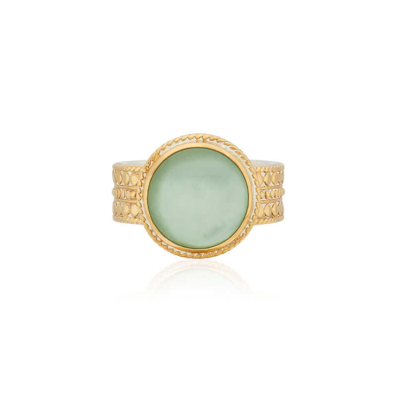 Green Quartz Cocktail Ring - Gold - RG10176-GGQZ