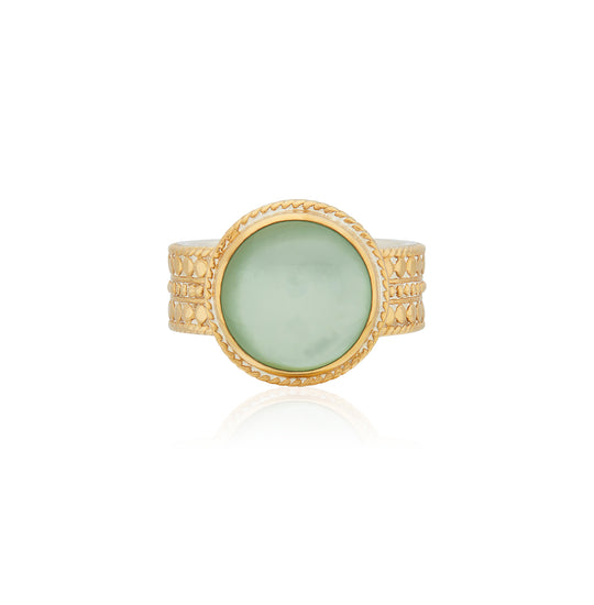 Green Quartz Cocktail Ring - Gold - RG10176-GGQZ